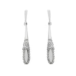 Elongated teardrop dropper earrings