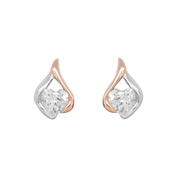Two tone heart drop earrings Women's Jewellery Espree Jewellery