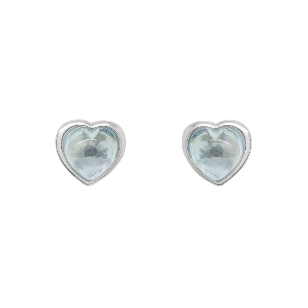 Ocean blue heart earrings