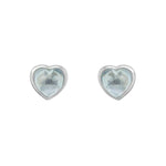 Ocean blue heart earrings