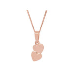 Dual Heart Rose Gold Necklace