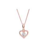Heart Shaped Rose Gold Necklace