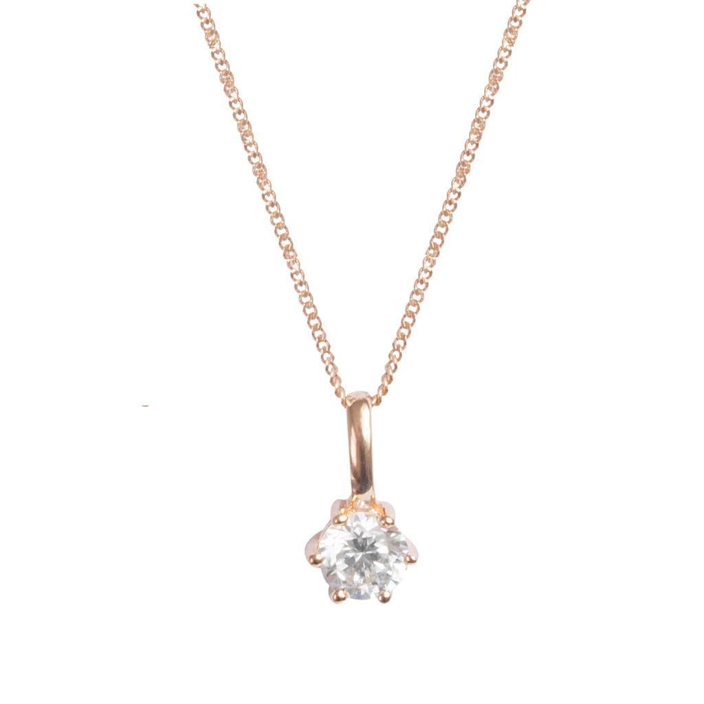Sparkle Stone Rose Gold Necklace