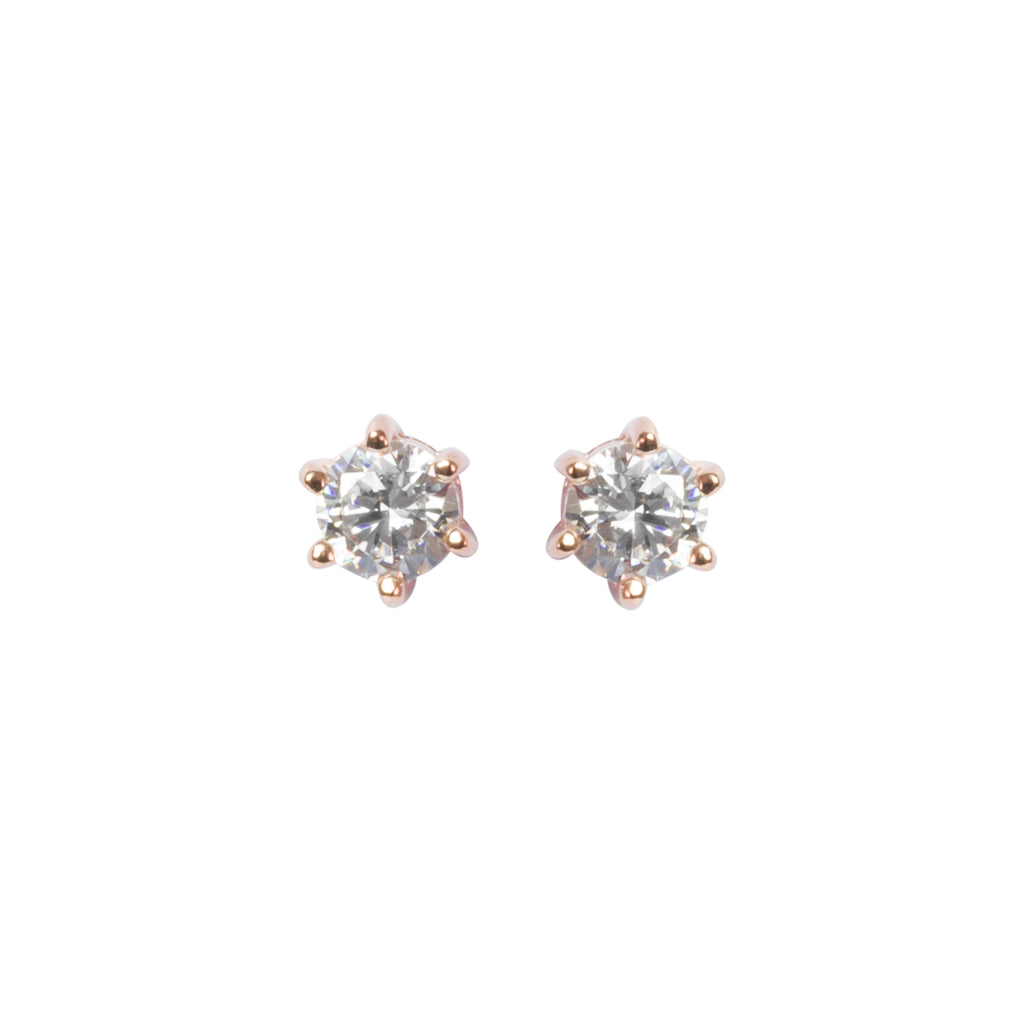 Mini blush sparkle earrings