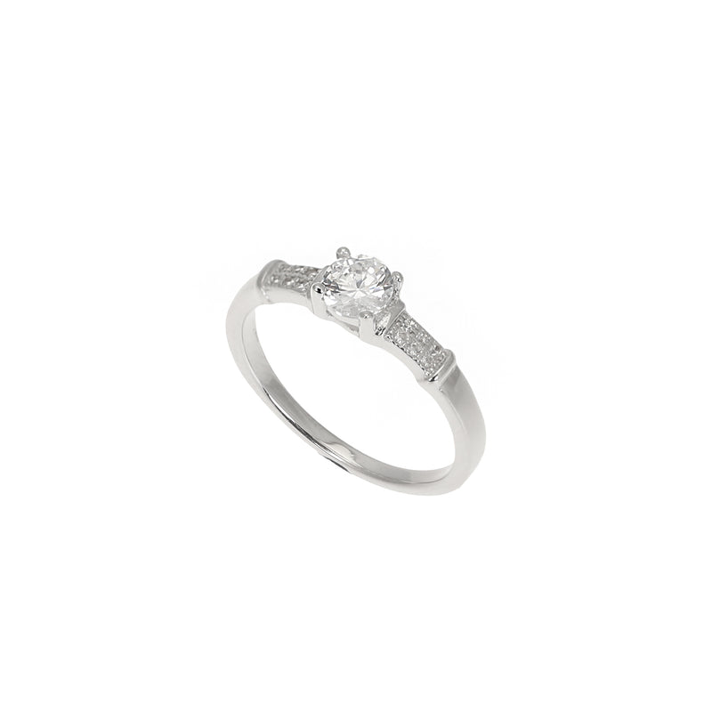 Silver Micro Pave and CZ Ring