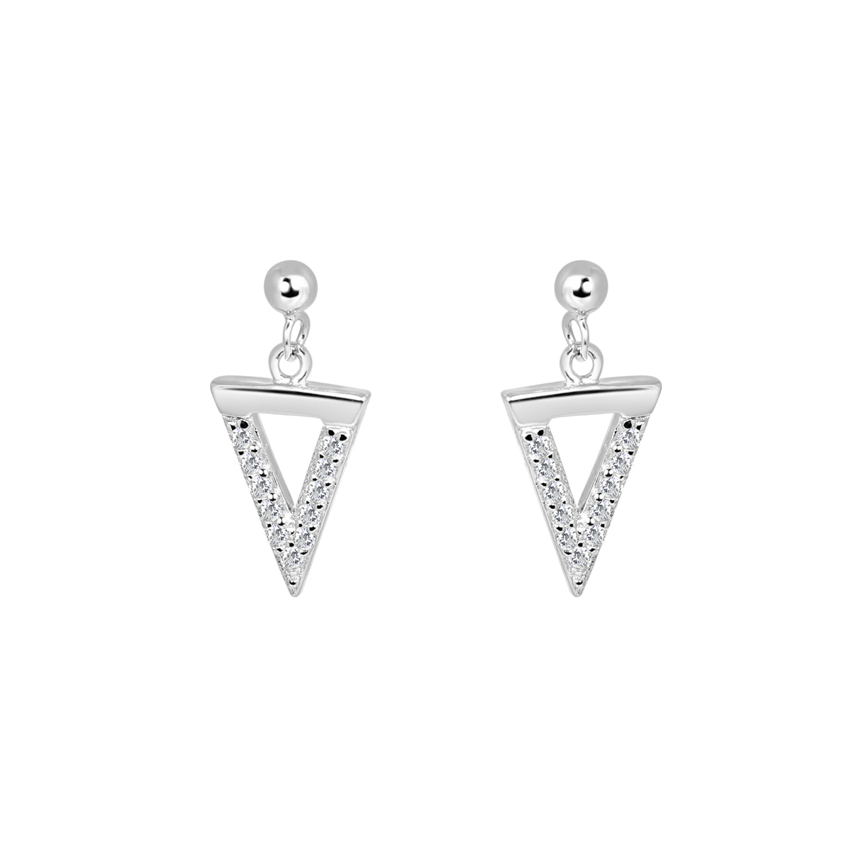 Silver Bermuda dropper earrings