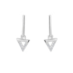 Silver Bermuda bar earrings