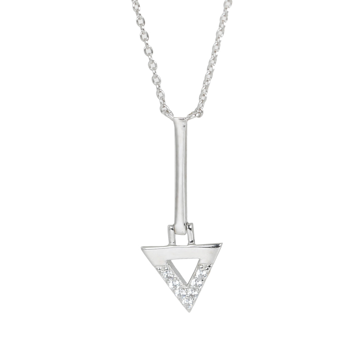 Silver Bermuda bar necklace