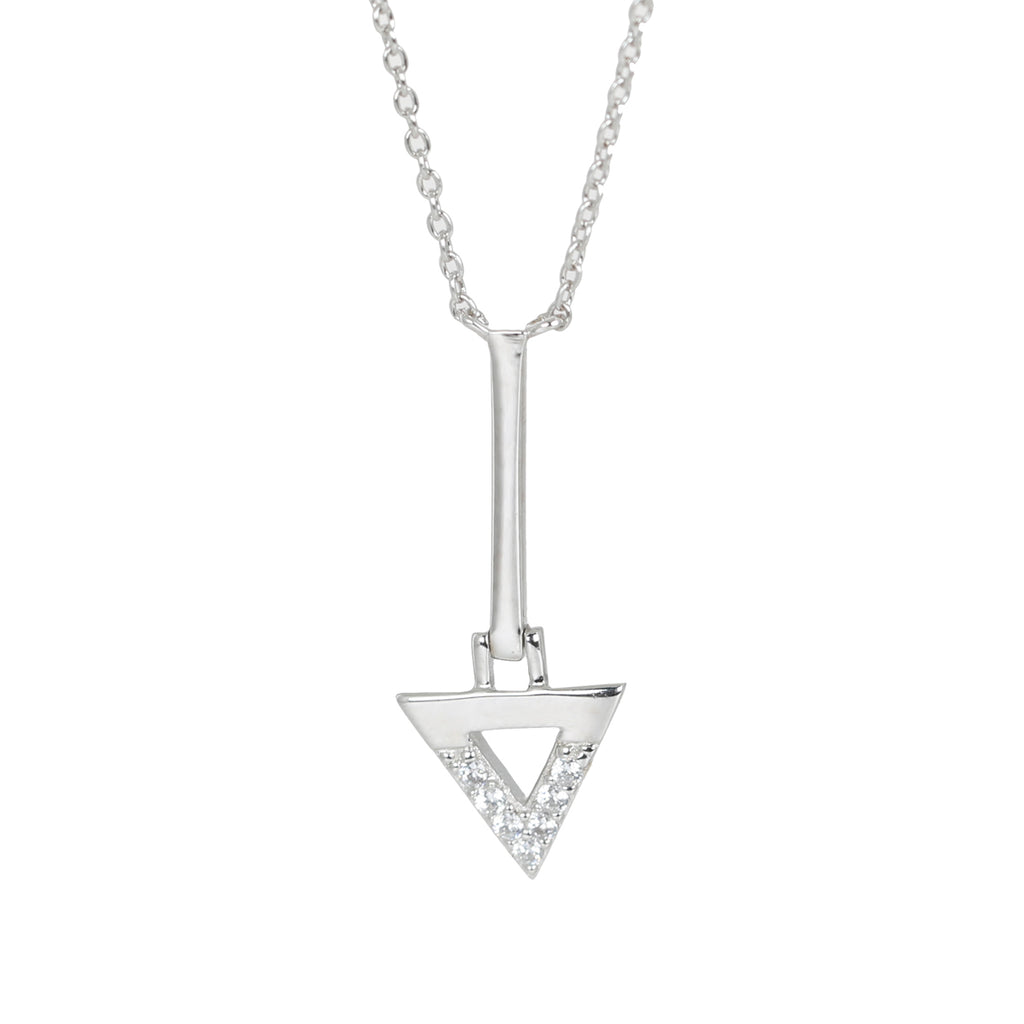 Silver Bermuda bar necklace