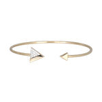 Gold plated trillion torque bangle