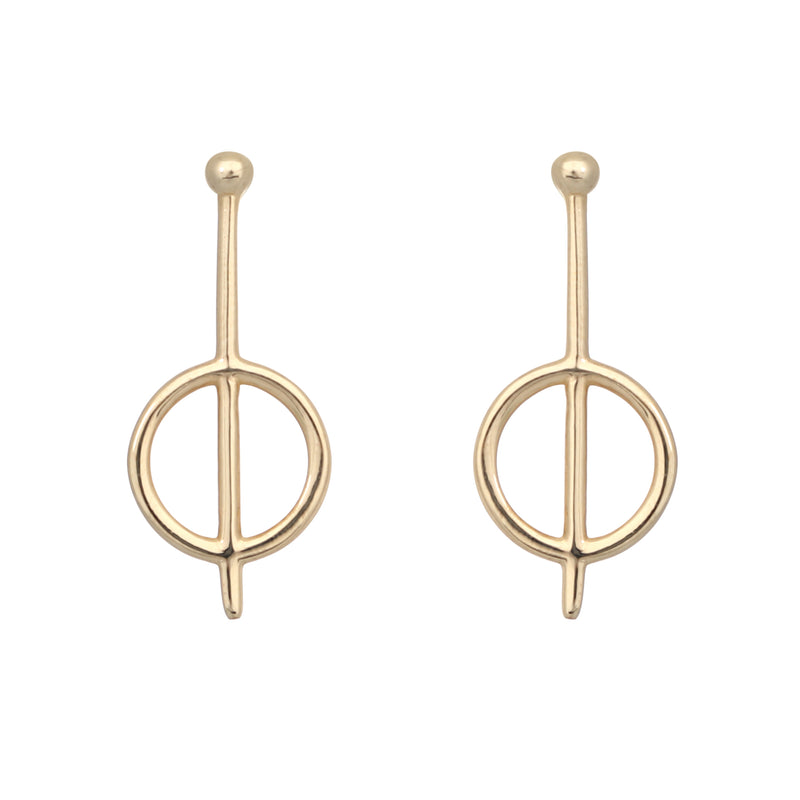 Gold plated cirque earrings