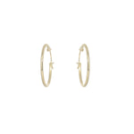 Gold plated 19mm plain hoop earring