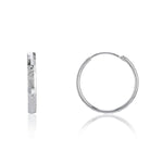 Polished style silver full hoop earring 20mm